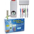 Dustproof Automatic Toothpaste Dispenser Plastic Toothpaste Squeezer Rustproof Dispenser Wall Mount for Bathroom Toothbrush Holder.