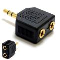 3.5mm 1 to 2 mobile phone music earphone headphone headset audio speakers jack hole splitter plug adapter connector converter. 