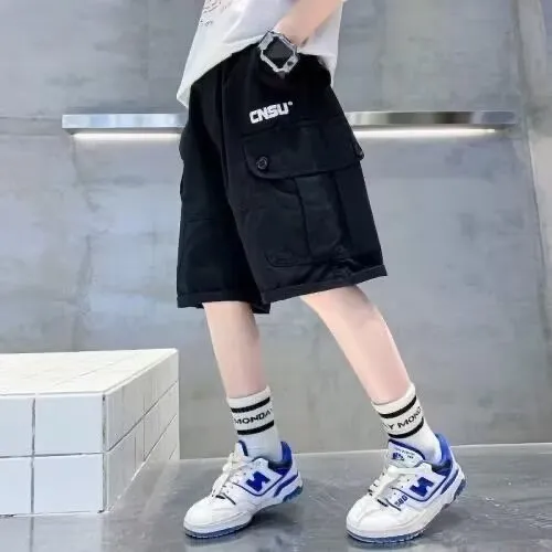 Khaki%20cargo%20shorts,%20men's%20summer,%20American,%20loose,%20retro,%20five-point%20pants,%20trendy%20brand,%20wear%20sports%20pants%20black%20-%20Image%205