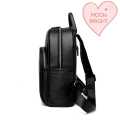 Black Cowhide Leather Backpack for Women, Women's Daypack, Travel Initiated Bags, Luxury Classic Design.