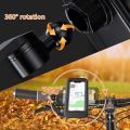 Waterproof Bike Phone Holder Case Universal Motorcycle Bicycle Phone Mount 360 Rotation Adjustable Handlebar Clip Stand.