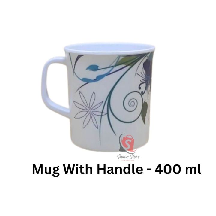 Sharif Melamine Mug/Drinking Mug with Handle/Melamine Mug-400ml