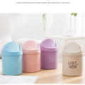 Mini Desktop Bin Shake Lid Type Waste Can Tube With Cover Bedroom Trash Can Garbage Can Storage Box Home Desk Dustbin Unique. 