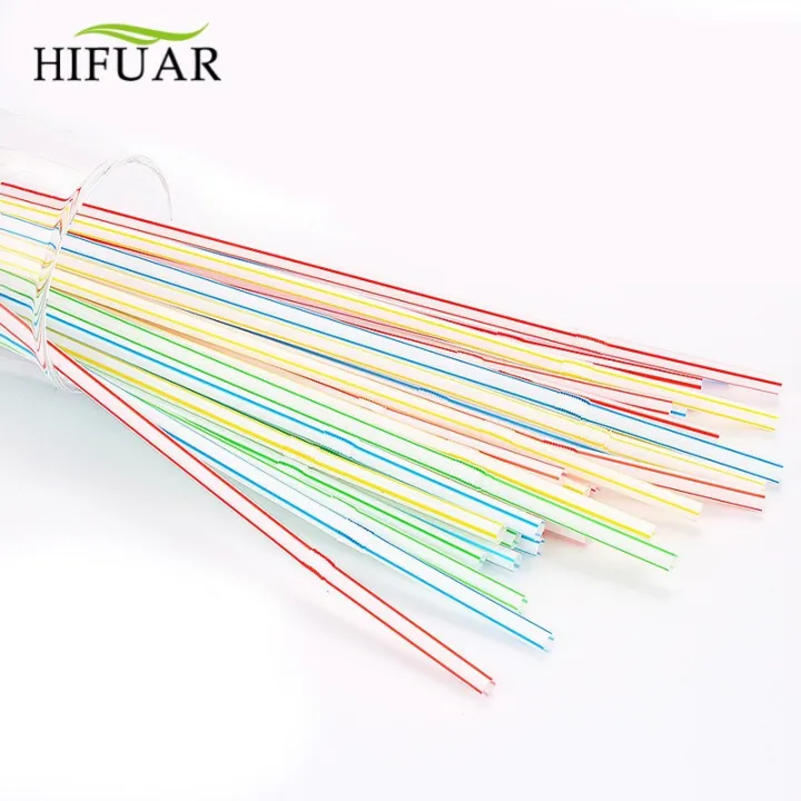 HIFUAR%20Drinking%20Straws%20Flexible%20Straws%20Disposable%20Plastic%20Bendable%20Straws%20Striped%20Multi%20Colored%20Straws%20For%20Party%20Home%20Kitchen%20100Pcs/Pack%20-%20Image%203
