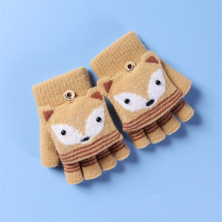 Soft%20Cartoon%20Fox%20Knitted%20Baby%20Gloves%20Half%20Finger%20Flip%20Cover%20Autumn%20Winter%20Warm%20Mitten%20-%20Image%202