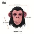 Latex Vivid Monkey Mask With Wig Funny Full Face Animal Mask Dress Up Accessory Halloween Cosplay Costume Prop Party Decors Prop. 