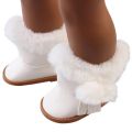 【The road to happiness Store】Doll Talk Plush Doll Winter Snow Boots For Inch Doll Zipper Keep Warm Shoes For Girl Dolls Christmas Gift For Kids.