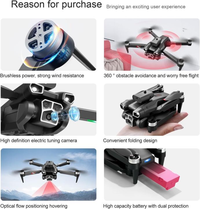 Drone%204K%20HD%203%20Camera%20ESC%20Obstacle%20Avoidance%20Brushless%20Motor%20Foldable%20Drone%20-%20Black%20with%20Laser%20Sensor%20p%20-%20Image%203