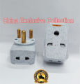 3 pin round plug,15 amp(1pcs) Multi Plug 15A 3-Pin Universal Socket Conversion Heavy Duty ..