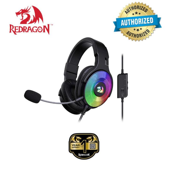 Redragon pandora H350 RGB Wired Gaming Headset, Dynamic RGB Backlight ...