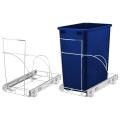 7.6 Gallon Pull Out Trash Can Slides Garbage Recycling Bins Holder Under Cabinet Pullout Shelf For Garbage Bin Under Counter. 