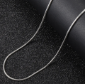Silver Stainless Steel Round Snake Chain For Men And Boys.