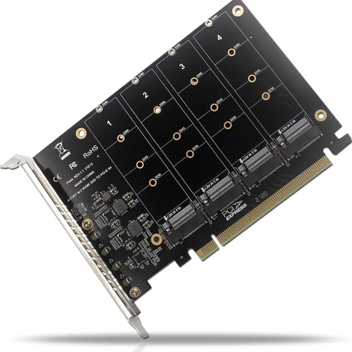 4%20Port%20NVMe%20to%20PCIE%20Adapter%20Card%20M.2%20NVME%20to%20PCIe%20X16%20Adapter%204X32Gbps%20M%20Key%20Hard%20Drive%20Converter%20Reader%20Expansion%20Card%20-%20Image%204
