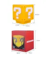 10cm Game Anime Figure LED Lamp Question Mark Brick Night Light Game Statue Decorative USB Charging Desk Lamp Toys Gifts. 