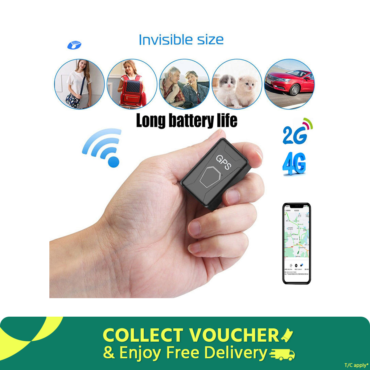 Sino GPS PG 11 Mini gps Tracker with 2000 mah Battery power Live Tracking with High Quality Apps