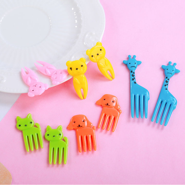 10pcs%20Mini%20Cartoon%20Animal%20Food%20Toothpicks%20/%20Fruit%20Fork%20Animal%20Role%20/%20Bento%20Forks%20Picks%20-%20Image%202
