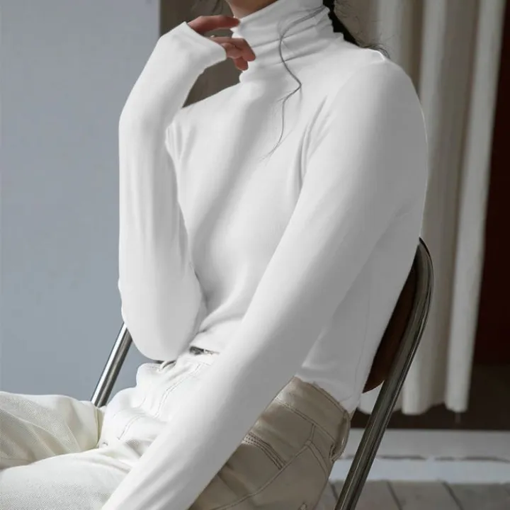 Large%20Size%20Women's%20Turtleneck%20Bottoming%20Shirt%20Winter%20All-Matching%20Students%20plus%20Velvet%20Thickened%20Black%20Heap%20Collar%20Long%20Sleeves%20ins%20Top%20-%20Image%205