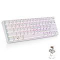 (Ready Now)RK61 61 Keys Bluetooth / 2.4G Wireless / USB Wired Three Modes Brown Switch Gaming Mechanical Keyboard with RGB Backlight, Cable Length: 1.5m. 