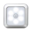 New  Powered 6 LED Square Motion Sensor Night Lights PIR Induction Under Cabinet Light Closet Lamp  for Stairs Kitchen. 