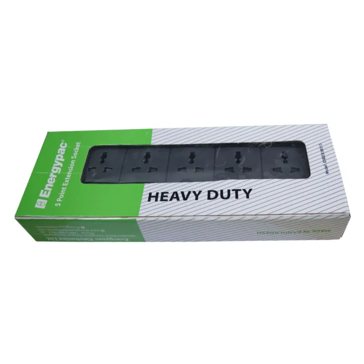 ENERGYPAC 13A 5 Point Multi with Earthing Extension Socket 2.25 Meter 3 ...