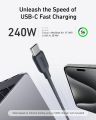 Anker 240W USB-C to USB-C 1.8M Cable Bio-based Nylon Braided Data Cable Environmentally For iPhone 15 iPad Pro MacBooks Android. 