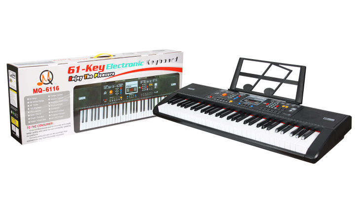 61%20Keys%20electric%20piano%20keyboard%20with%20microphone%20and%20bandstand%20-%20Image%205