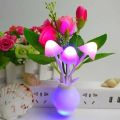 Mushroom Shape Automatic Sensor Light Dim Mashroom Light Green Flower - Multicolor.