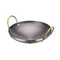 Honeycomb Non-Stick Stainless Steel Wok Pan | Tri-Ply Kadai with Golden Brass Handles | Induction & Gas Cooktop Compatible | Easy Clean Fry Pan.