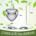 25Pcs Tea Strainer Stainless Steel Tea Ball Infuser Loose,Extended Chain Hook for Seasonings Cup Bottle Party Favors. 