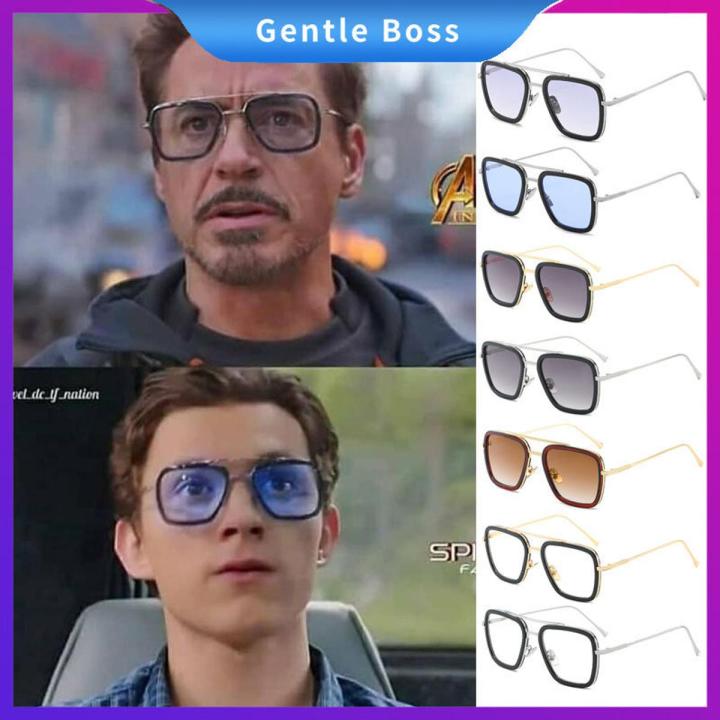 (NEW)Edith Glasses Tony Stark Iron Man Spider Man Sunglasses Women Men Metal Frame Eyeglasses Eyewear