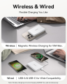 Baseus Qi2 Magsafe 10000mAh PD 22.5W Power Bank Wireless Magnetic Battery, USB-C Quick Charge for iPhone 17/16/15/14/13 Series, Samsung S/Ultra Series, Mini Powerbank USB-C, Small But Powerful. 