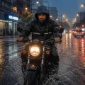 Premium Double Part Waterproof Rain Coat for Men and Women with Reflective Safety Strip, Two Pockets, Lightweight Windproof Outdoor Riding Travel Protection Wear Both Side Use.