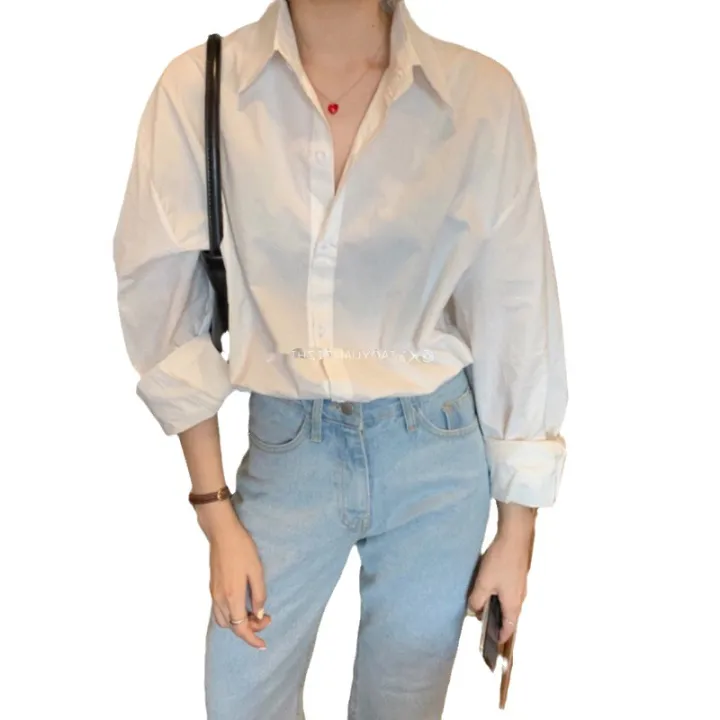 Spring%20and%20Autumn%20New%20Korean%20Style%20Inspirational%20Design%20Stylish%20Niche%20Chic%20Backless%20Casual%20Loose%20Top%20White%20Shirt%20for%20Women%20-%20Image%204