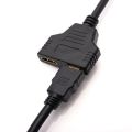 HDMI Male to 2 HDMI Female 1 in 2 out Splitter Cable better signal transfer Build-in HDMI ports. 
