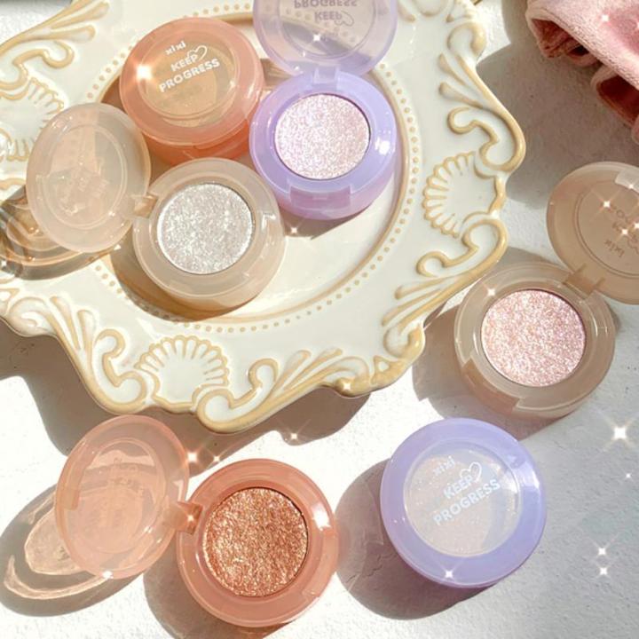 Latei Posies Xixi Monochrome Eyeshadow Palette Diamond Glitter Discoloration Highlighter Sequins Waterproof Lasting Face Eyes Makeup Pigments