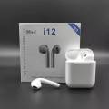 i12 TWS Bluetooth 5.0 Earbuds with Charging Case. 