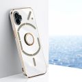 New arrival- For Nothing Phone 1 XINLI Straight Edge 6D Electroplate TPU Phone Case with Ring Holder. 