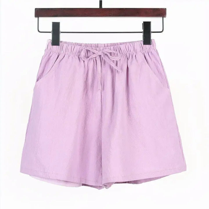 Women's%20relax%20wear%20Sports%20Shorts%20Solid%20High%20Waist%20Black%20Shorts%20Women%20Fashion%20Plus%20Size%20Casual%20Basic%20Short%20Pants%20-%20Image%207