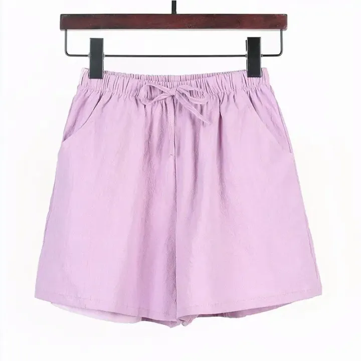 Women's%20relax%20wear%20Sports%20Shorts%20Solid%20High%20Waist%20Black%20Shorts%20Women%20Fashion%20Plus%20Size%20Casual%20Basic%20Short%20Pants%20-%20Image%207