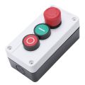 2X NC Emergency Stop NO Red Green Momentary Push Button Switch Station 600V 10A.