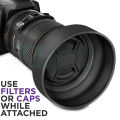 Collapsible Rubber Lens Hood 49/52/55/58/62/67/72/77MM for Canon Nikon Sony DSLR Camera Lens with Filter Thread.