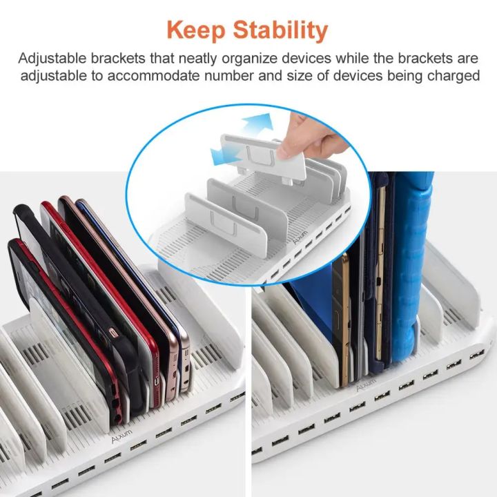 ALXUM%2010%20Ports%20USB%20Charging%20Station%2096W%20Quick%20Charger%20for%20iPhone%2013%2014%20Pro%20Max%20Xiaomi%20Redmi%20Note%2011%2012%20Huawei%20Samsung%20iPad%20Air%20-%20Image%203