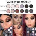 DE'LANCI Node Black Eyeshadow Palette Smokey Pigmented ​Matte Glitter for Eyes Pigment Make up Pallet Cute Small Long-Lasting. 