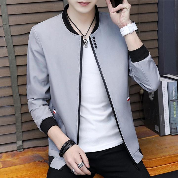 Autumn Cotton Jacket Men Slim Casual Baseball Jackets For Men