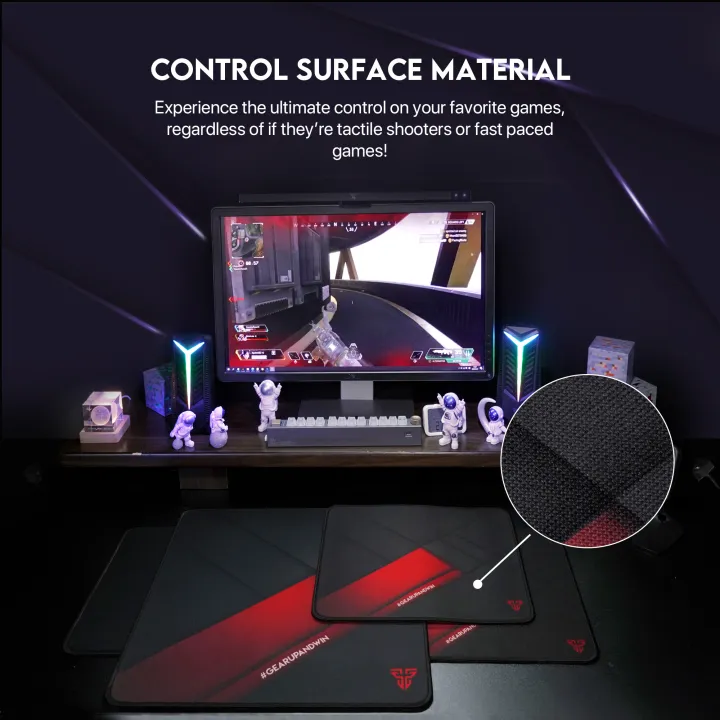 FANTECH%20VIGIL%20MP456%20Gaming%20Mousepad%20Anti%20Slip%20Base%20With%20Speed%20Surface%20And%20Anti%20Fray%20Stitched%20Edges%20For%20Gaming%20Gamers%20Office%20Home%20Mouse%20Pad%20-%20Image%202
