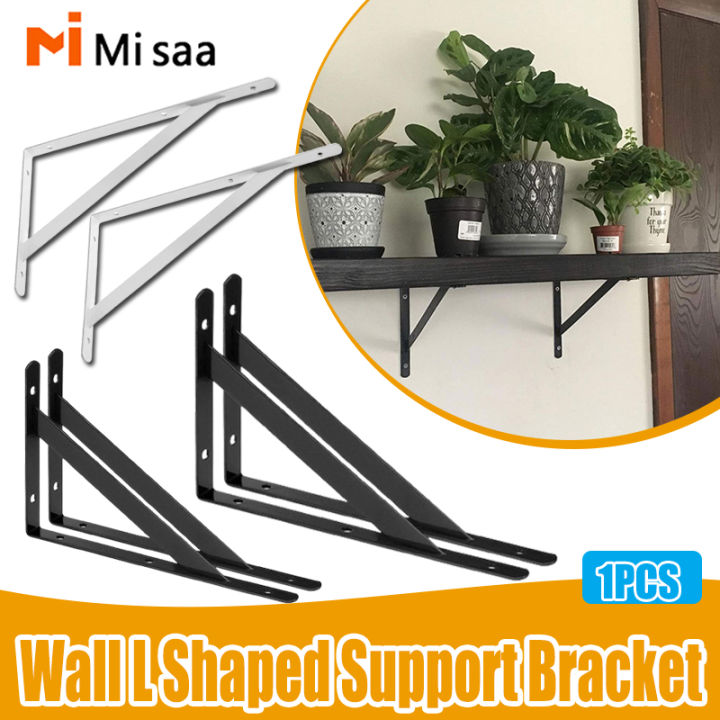 Shelf L Shaped Bracket Wall Mounted Folding Angle Bracket Bench Table Shelf Bracket Furniture Heavy Support Hardware Tool Home