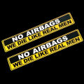 1pc NO AIRBAGS Funny Motorcycle Stickers for Fuel Tank Helmet Safety Warning Decals Auto Sun Visor Window Bumper Decoration.