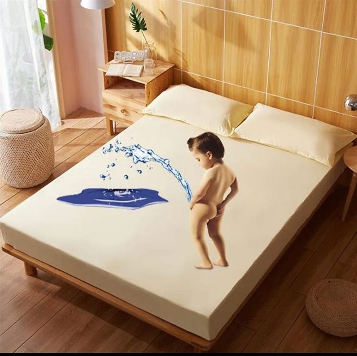 Safe Waterproof Washable bed sheet Urine Mat full bed Multicolor