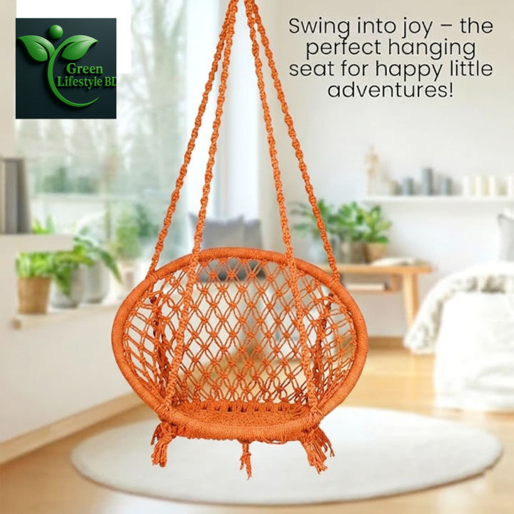 Round%20Cotton%20Swing%20Chair/Jhula%20%E2%80%93%20Handmade%20Hanging%20Hammock%20for%20Balcony,%20Indoor%20&%20Outdoor%20(100kg%20Capacity)%20-%20Image%208