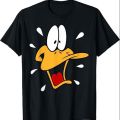 Looney Tunes Daffy Duck Surprised Big Face T-Shirt. 